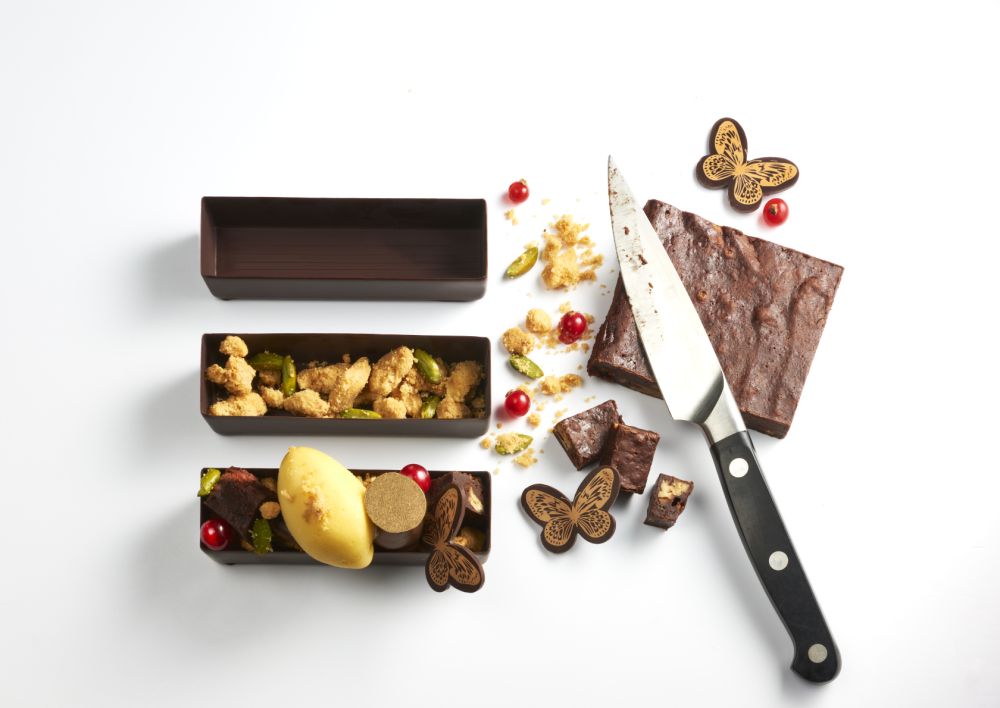 Callebaut, dessertskal, rektangulär, mörk choklad, 105x30 mm, h: 24 mm, 17,5 g (100 st)