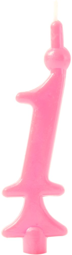Sifferljus nr 1, blå + rosa, 130 mm (12+12 st)
