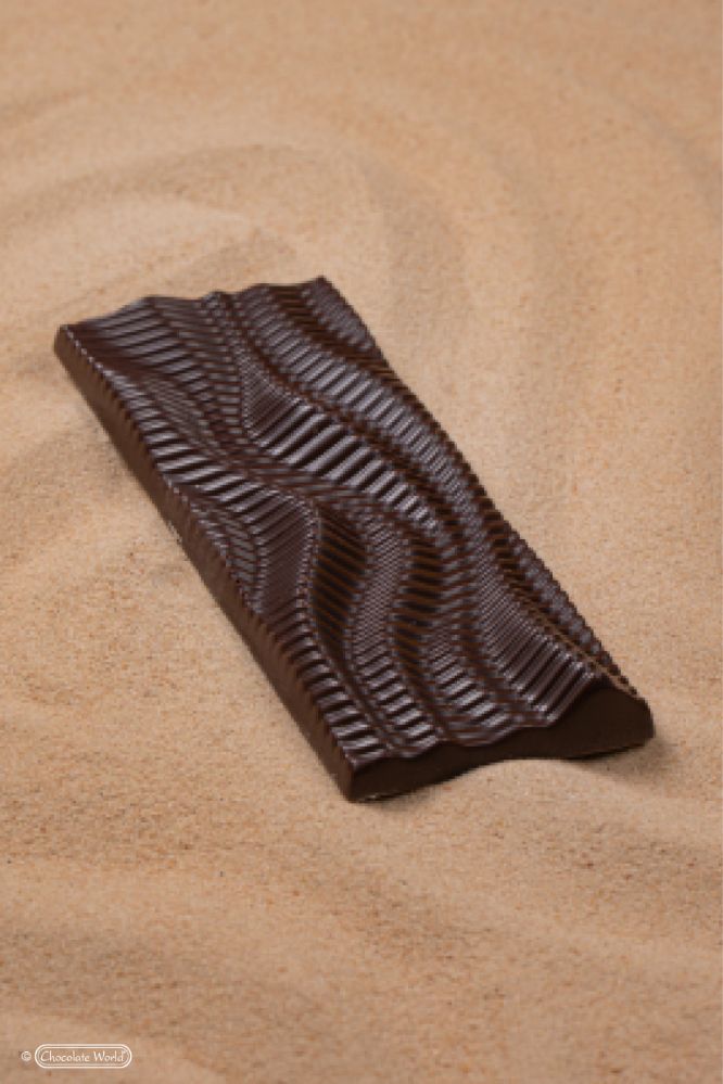Gjutform för chokladkaka, 82,5 g, wind-waves, design Seb Pettersson, 4 st/form