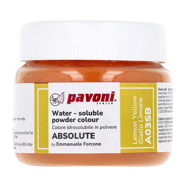 Pavoni, pulverfärg vattenlöslig, citrongul (50 g)