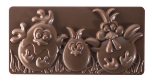 Pavoni, gjutform för chokladkaka, PC5049, Easter Friends by Fabrizio Fiorani, 100 g, 3 st/form