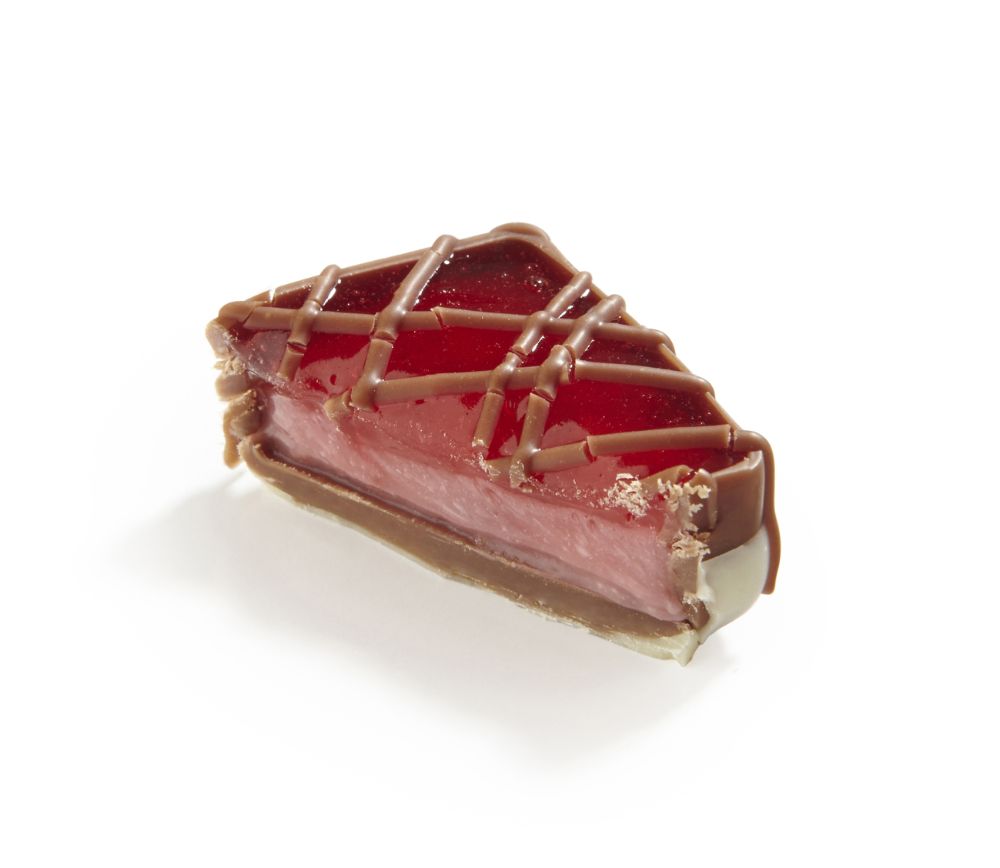 Pralin, Raspberry Square, 1000 g (ca 59 st)