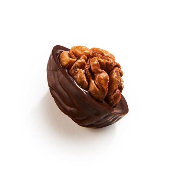 Pralin, halv valnöt, mörk choklad, 1000 g (ca 95 st)