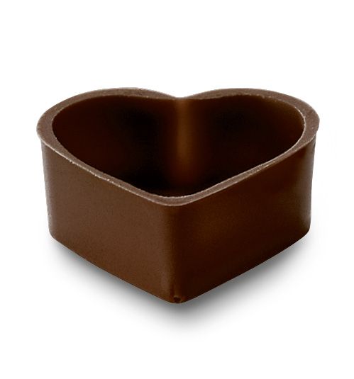 Hjärtskal, mörk choklad, 3 g (784 st)