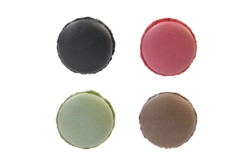 Macaronskal, halvor, rosa, grön, brun, svart, d: 35 mm (384 st)