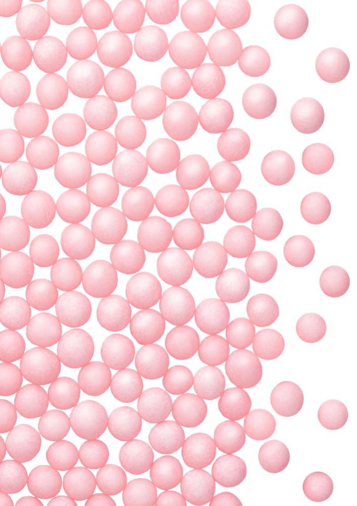 Sockerpärlor, rosa, 4 mm (1,2 kg)