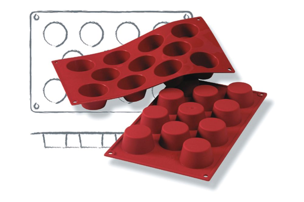 Bakformar i silikon, Muffin Mini, 11 x 50 ml