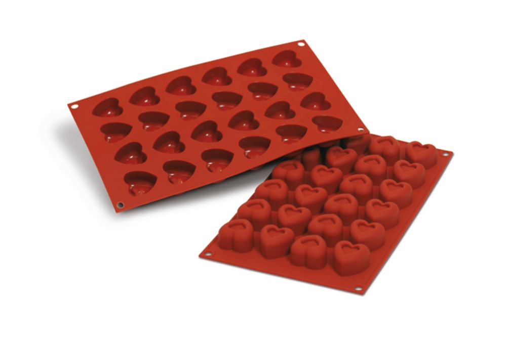 Bakform i silikon, Hjärta “Passion”, 24 x 16 ml