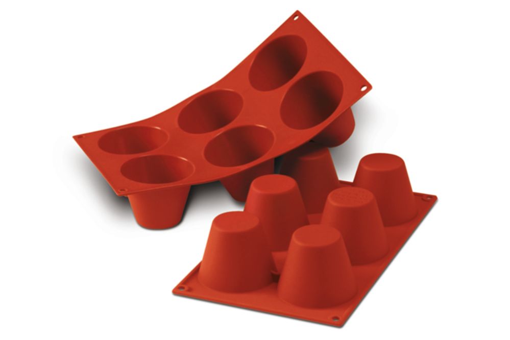 Bakformar i silikon, Muffin, stor, 6 x 165 ml