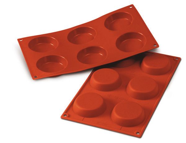 Bakformar i silikon, Flan, 6 x 72 m
