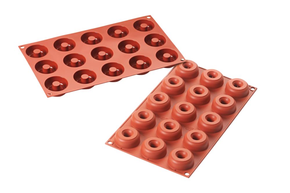 Bakformar i silikon, Donuts Mini, 15 x 22 ml