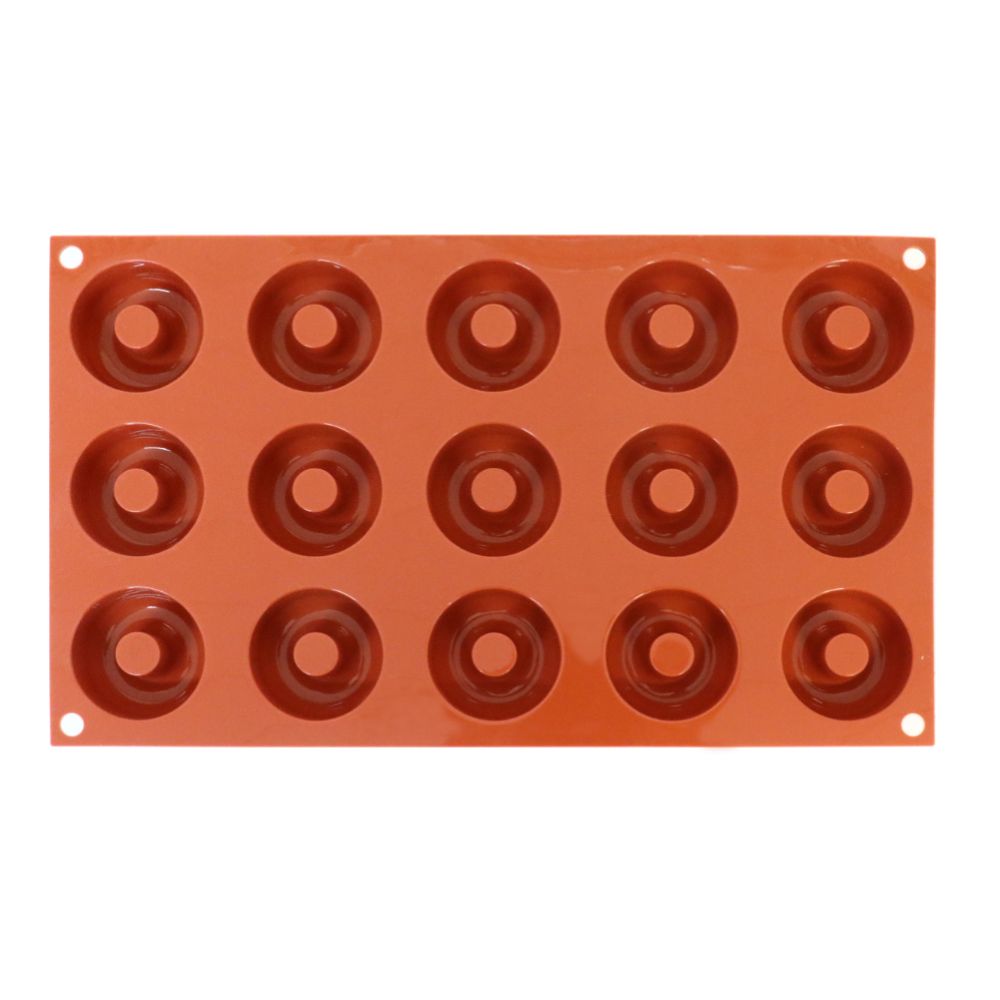 Bakformar i silikon, Donuts Mini, 15 x 22 ml