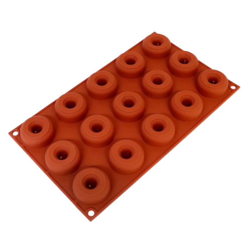 Bakformar i silikon, Donuts Mini, 15 x 22 ml