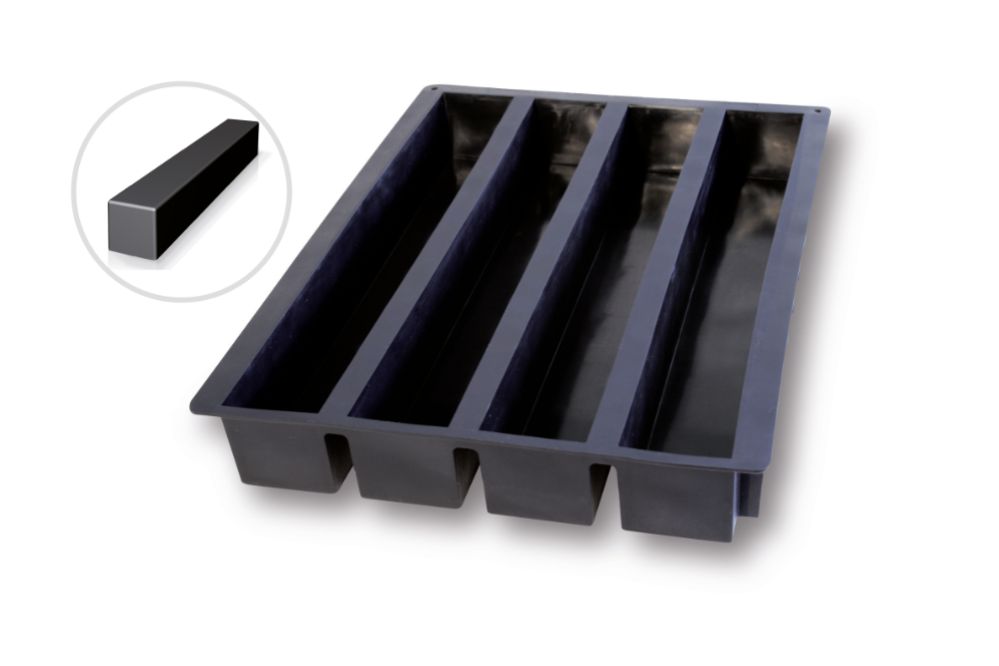Bakformar i silikon, 400 × 600 mm – Räfflad, 4 x 2401 ml
