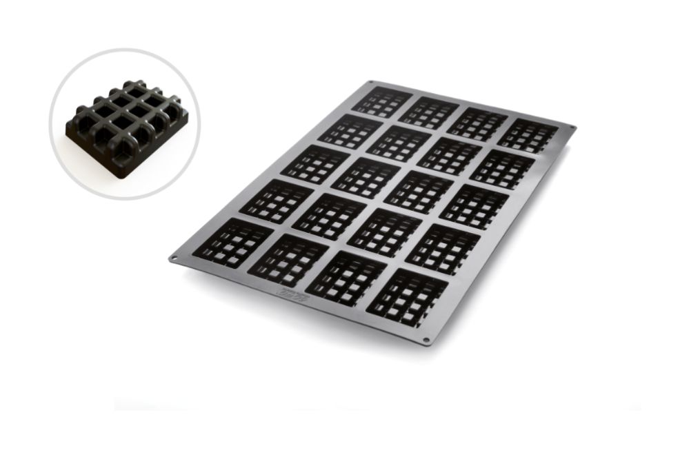 Bakformar i silikon, 400 × 600 mm – Våffla, 20 x 113 ml