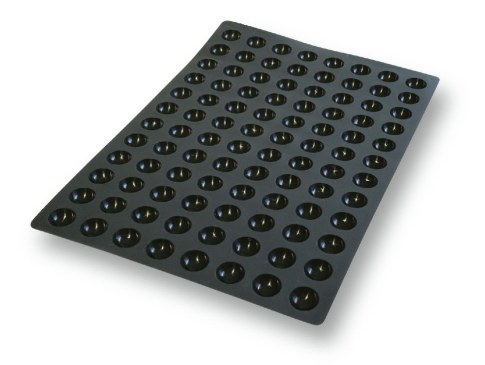 Bakformar i silikon, 400 × 600 mm – Halvsfärer Mini, 96 x 11 ml