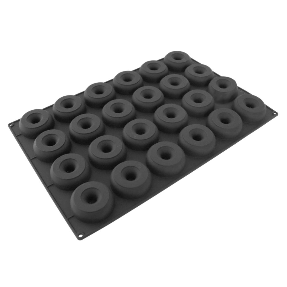 Bakform i silikon, 400 × 600 mm – Donuts, 24 x 133 ml