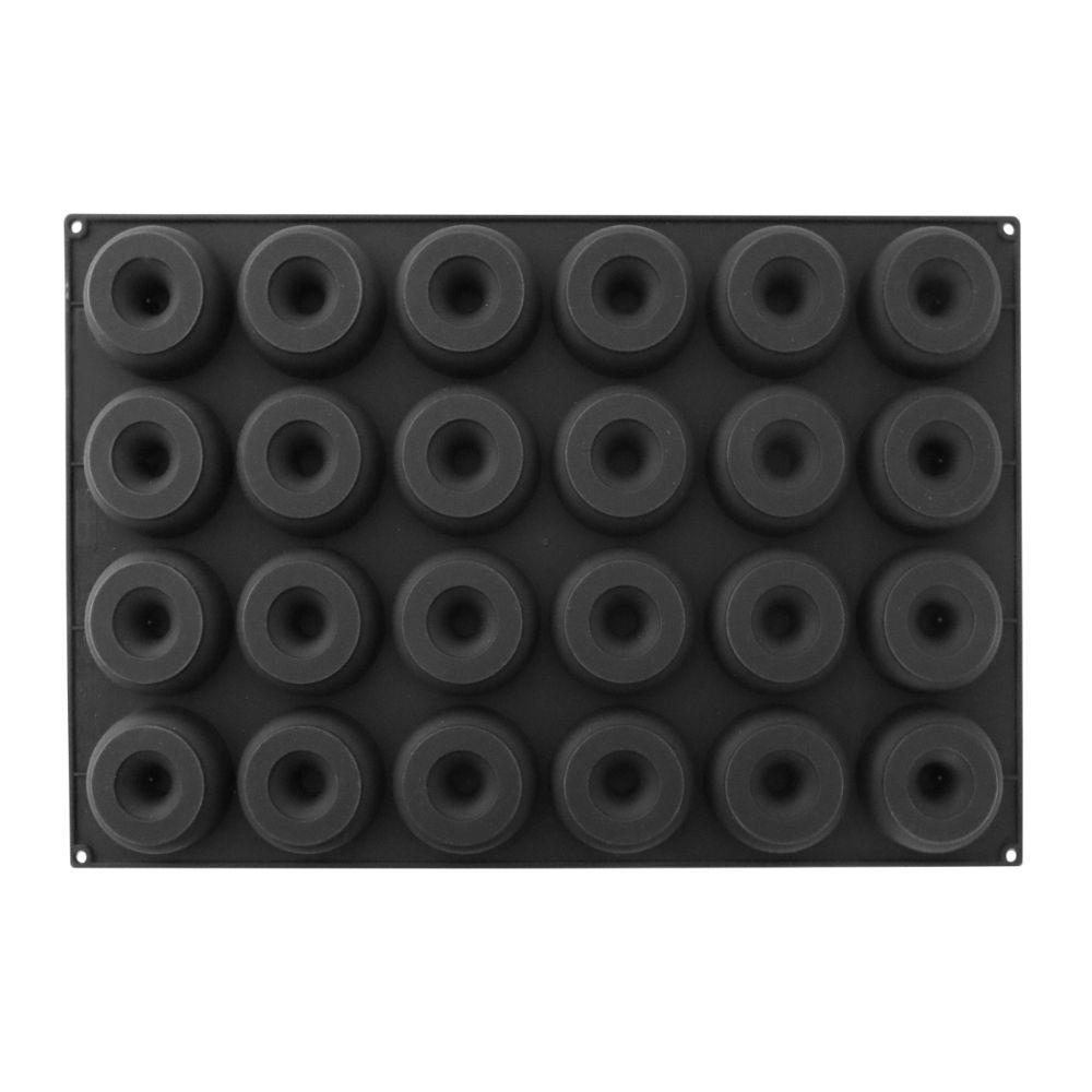 Bakform i silikon, 400 × 600 mm – Donuts, 24 x 133 ml