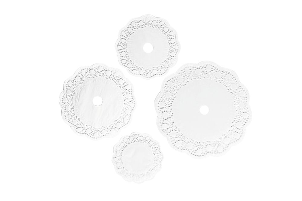 Set med tårtpapper för tårtfat, 4×100 st,  Ø 200 / Ø 260 / Ø 320  / Ø 400mm, 1 set