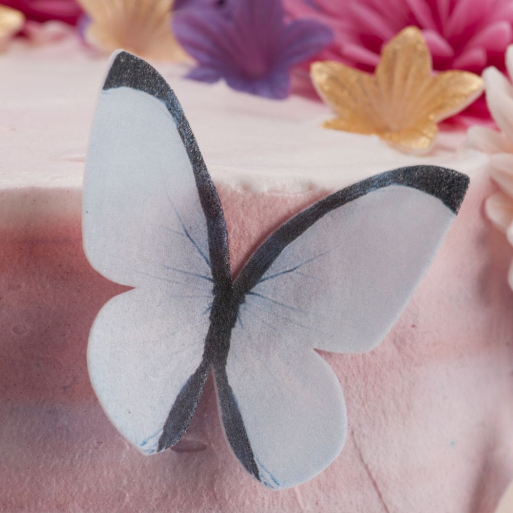 Oblat, fjärilar, rosa-lila, 30-60 mm (79 st)