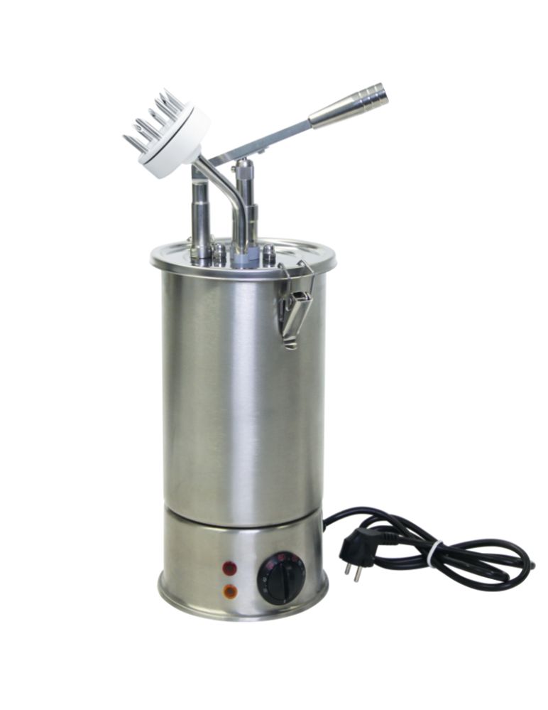 Gräddspruta, uppvärmd behållare med munkfyllare