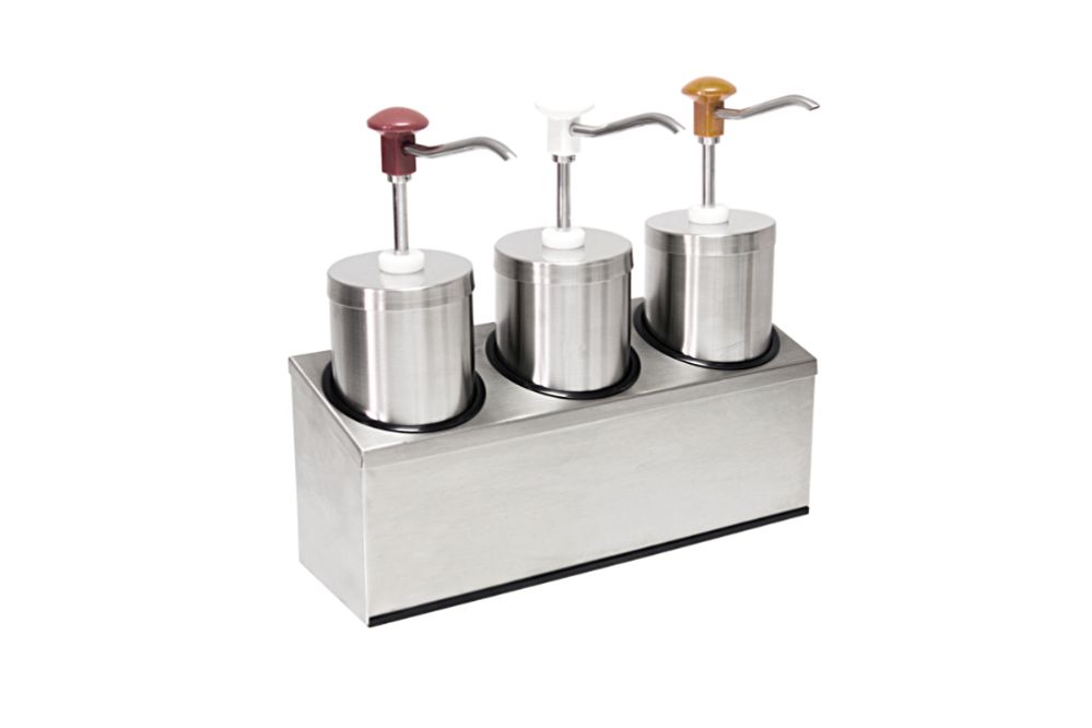 Pumpdispenser, 3x 2,25l - 442 x 147 x 378 mm