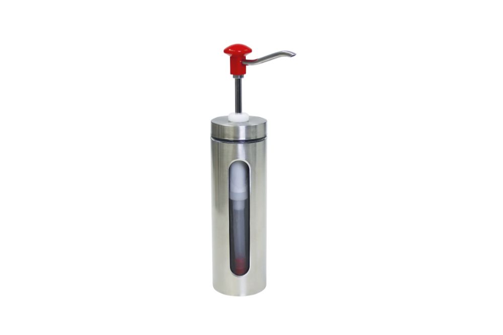 Pumpdispenser med glasfönster, 2l  -  98 x 98 x 440 mm