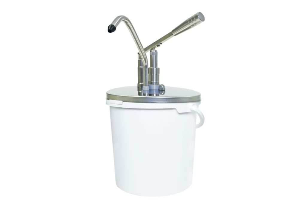 Såsdispenser med hävarm, 10,0 l / 430 mm x Ø 265 mm / 40 ml