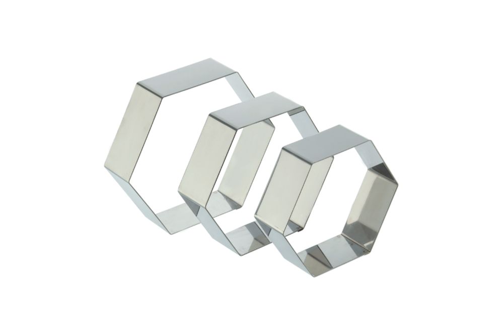 Dessert-/tartform, sexkantig, Ø 160 x 50 mm