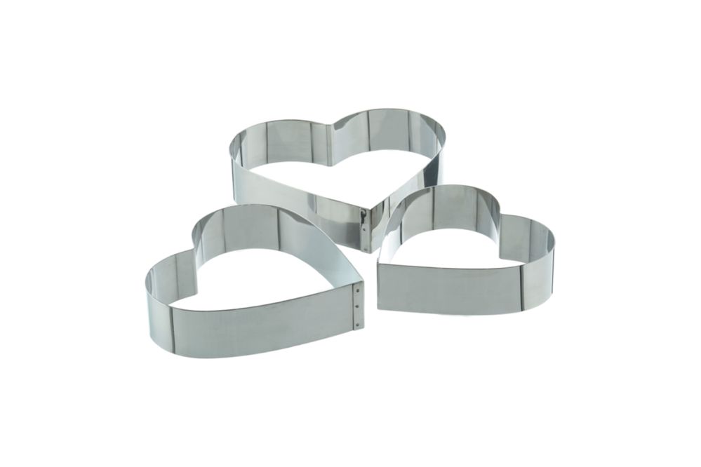 Dessert-/tartform, hjärtformad, Ø 180 x 50 mm