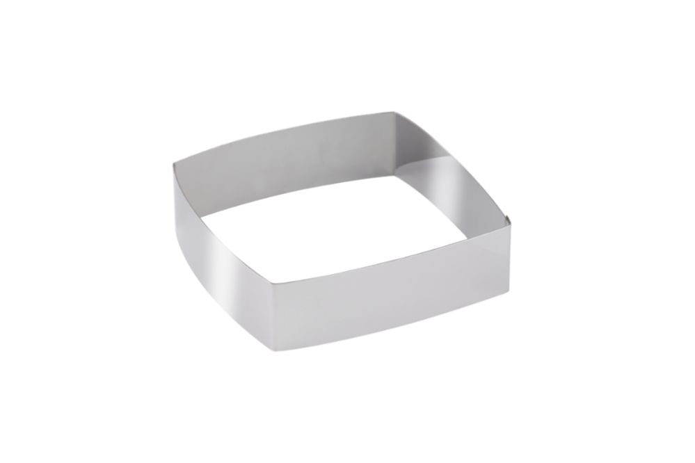 Dessert-/tartform, fyrkantig, välvd, 140 x 50 mm