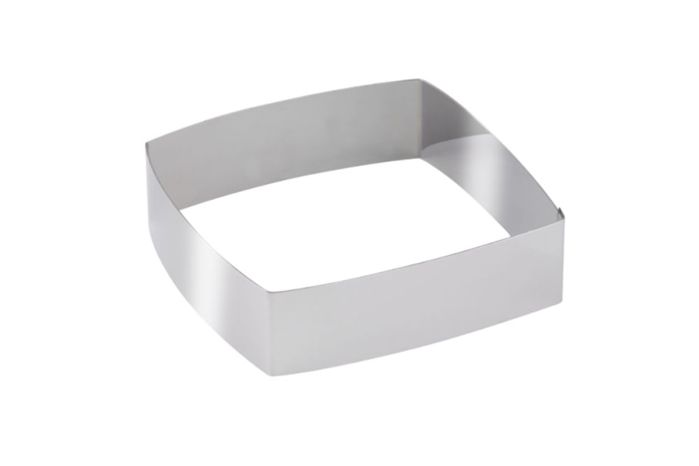 Dessert-/tartform, fyrkantig, välvd, 180 x 50 mm