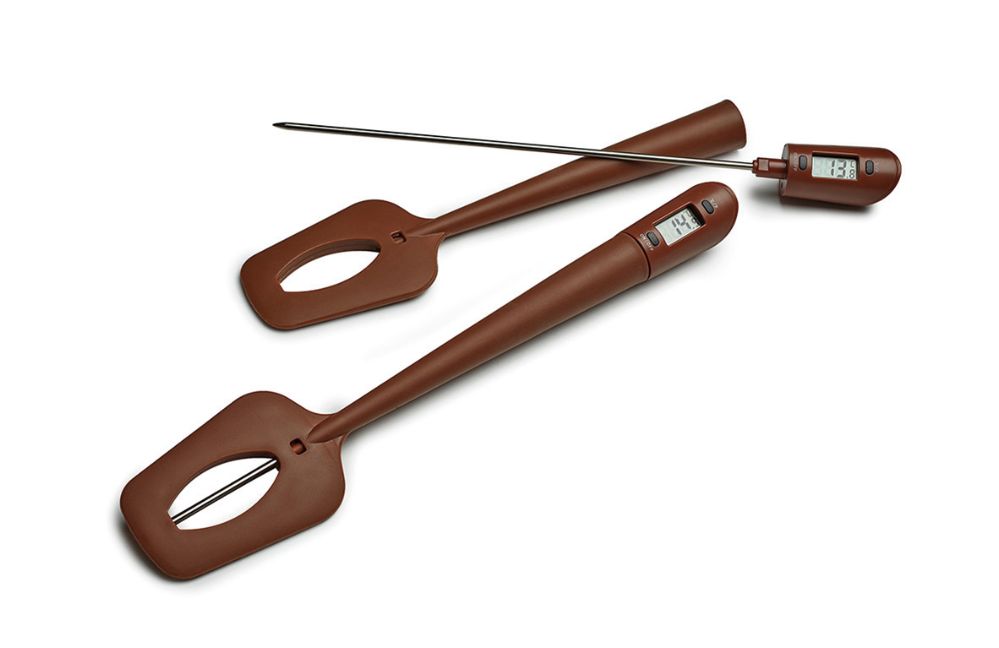 Spatel med termometer, 320 x 65 mm