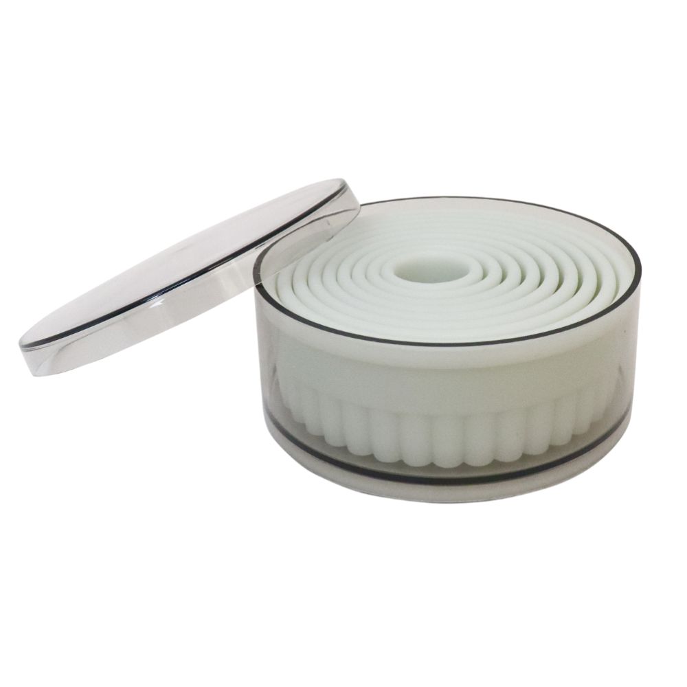 Set med utstickare, 9 delar, rund, tandad, 1 set