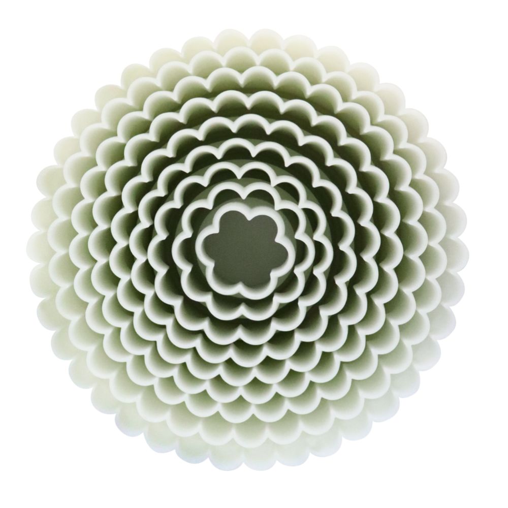 Set med utstickare, 9 delar, rund, tandad, 1 set