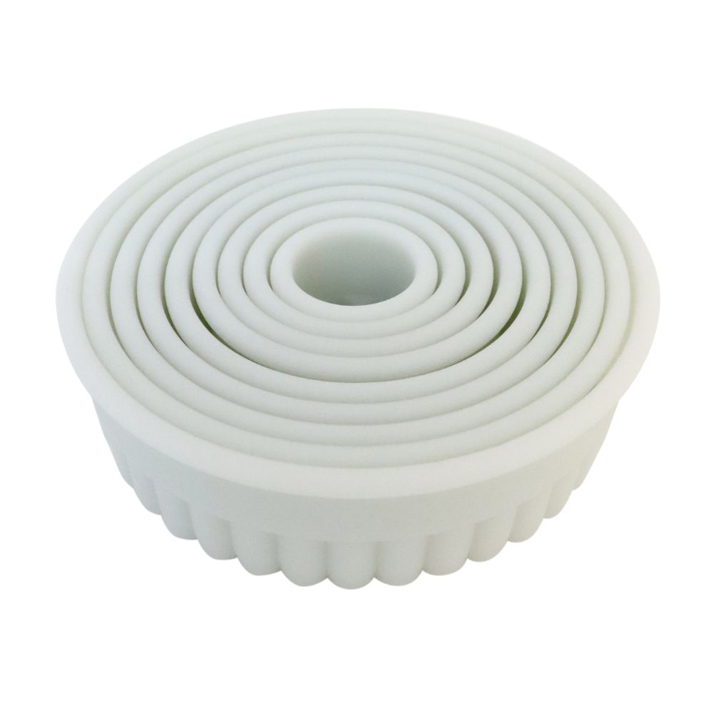 Set med utstickare, 9 delar, rund, tandad, 1 set