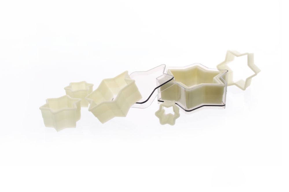 Set med utstickare, 7 delar, stjärna, slät, 1 set