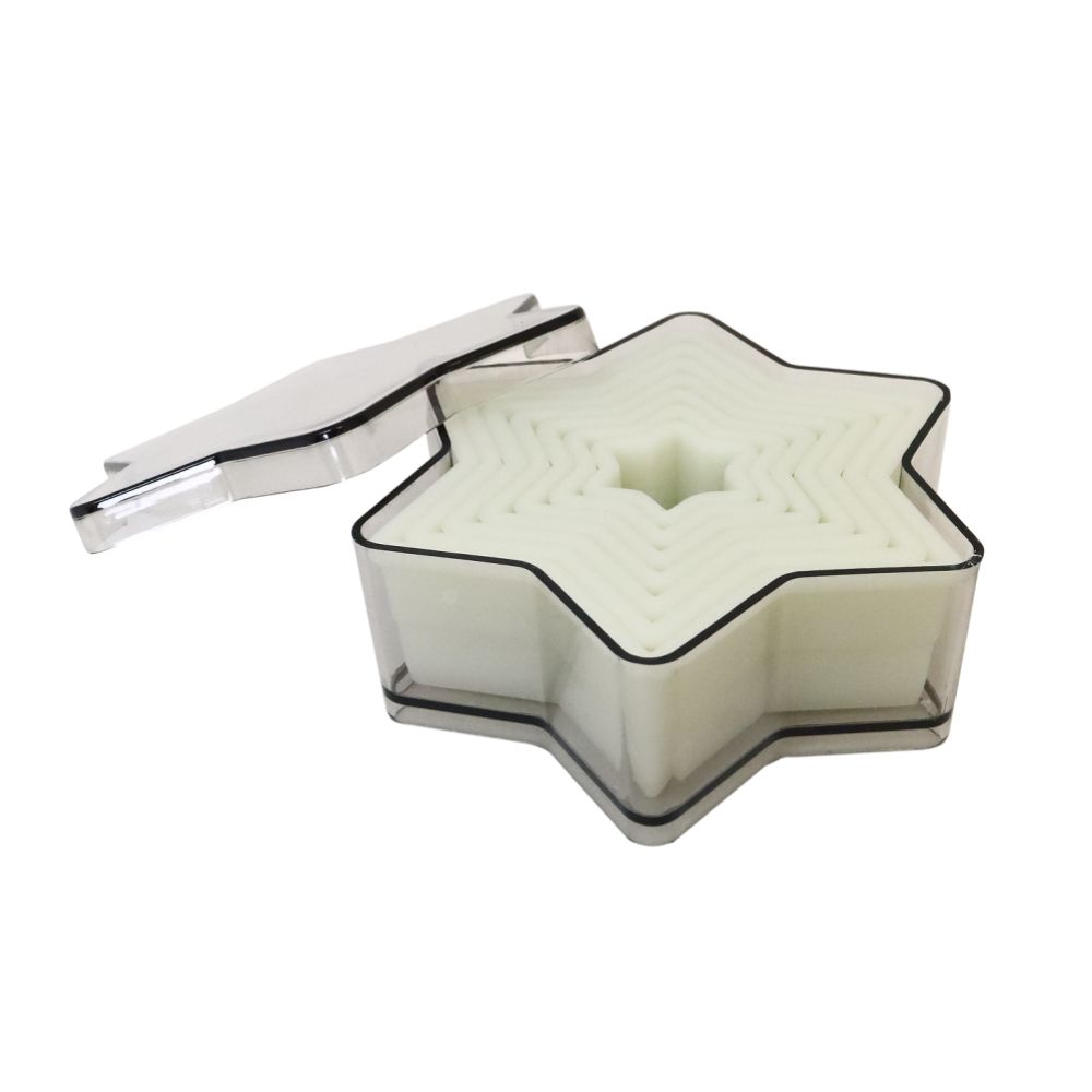 Set med utstickare, 7 delar, stjärna, slät, 1 set