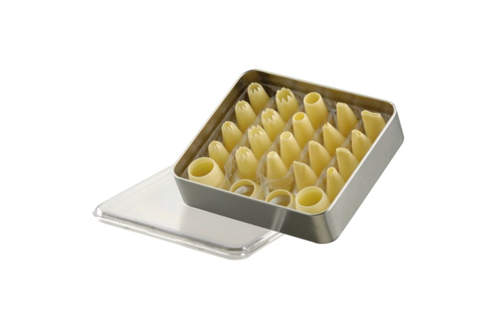 Set med blandade spritstyllar, 22 delar, PP, 8 stjärn-/4 hål-/ 8 dekorationsmunstycken/2 adaptrar