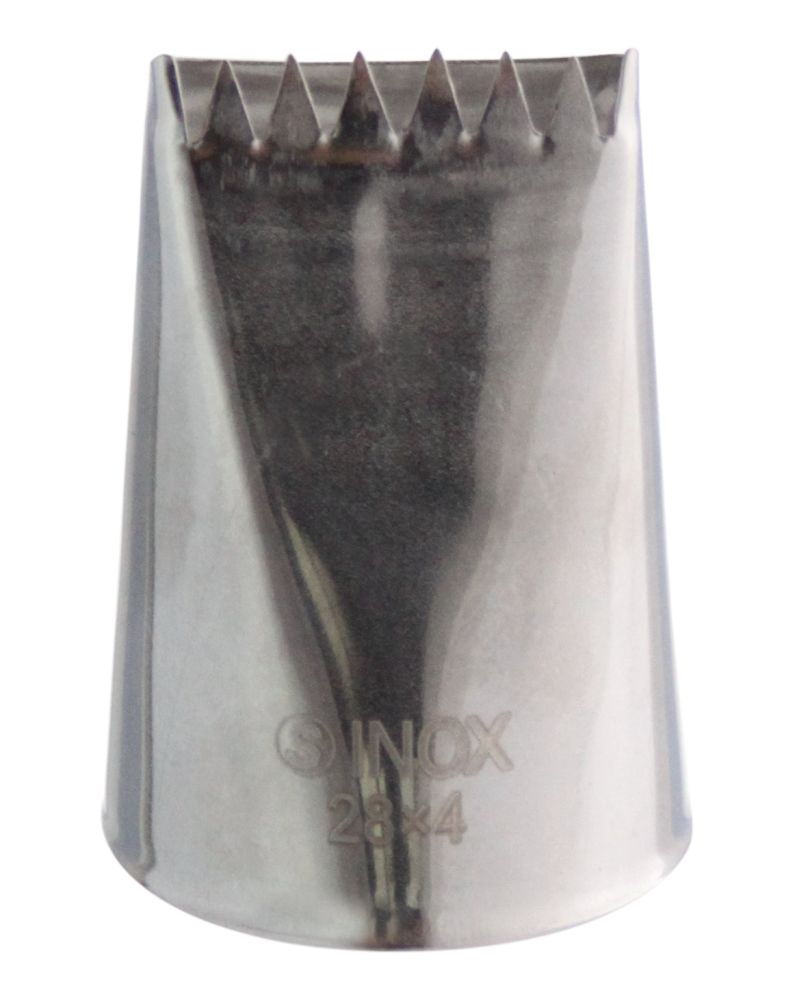 Stjärnformad bandtyll, i ett stycke, 28 x 4 mm