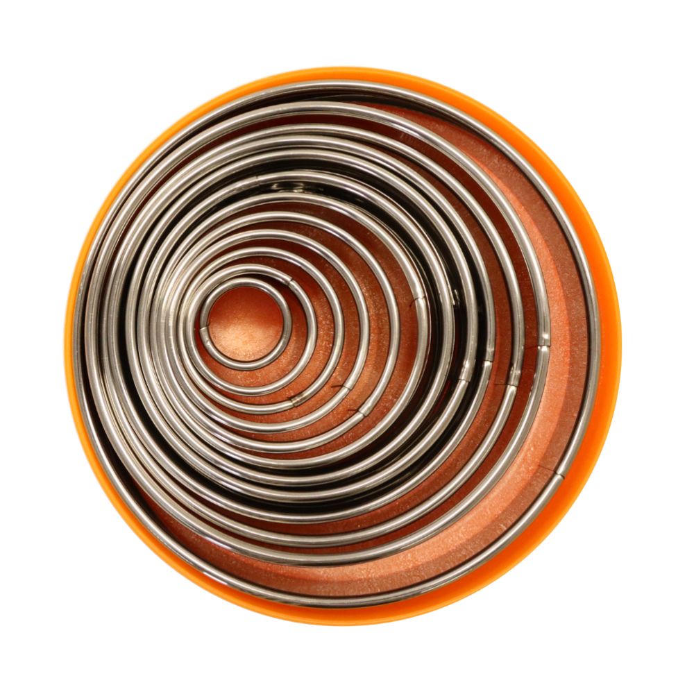 Set med utstickare (16 delar) rund, slät, 1 set