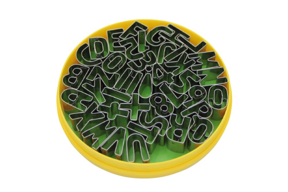 Set med dekorutstickare ”Alfabet och siffror”, 40 st/1 set