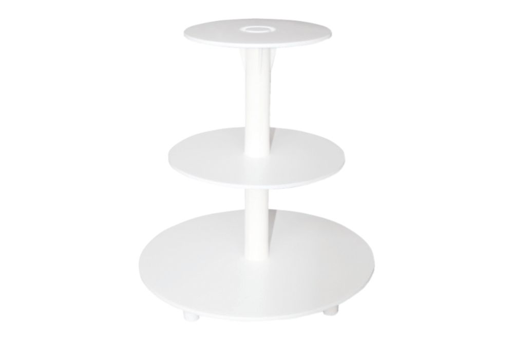 Tårtställ, plast, 3 våningar