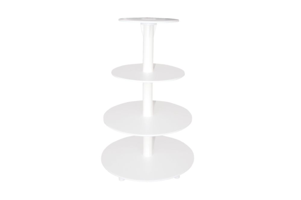 Tårtställ, plast, 4 våningar