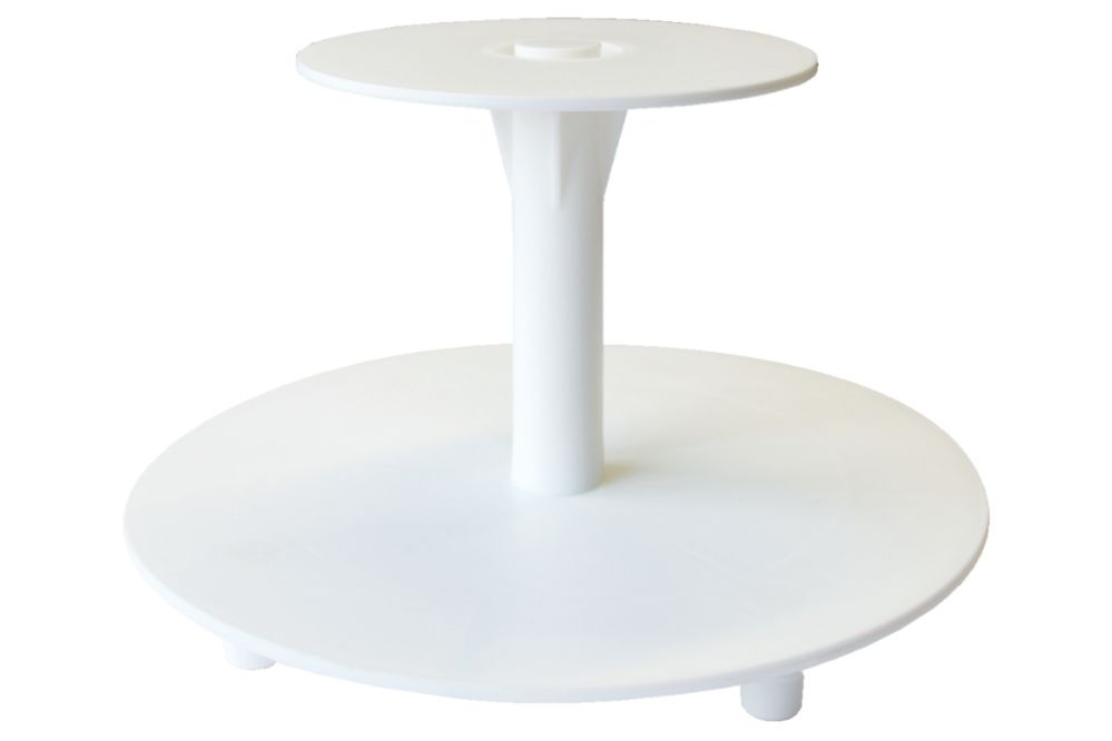 Tårtställ, plast, 2 våningar