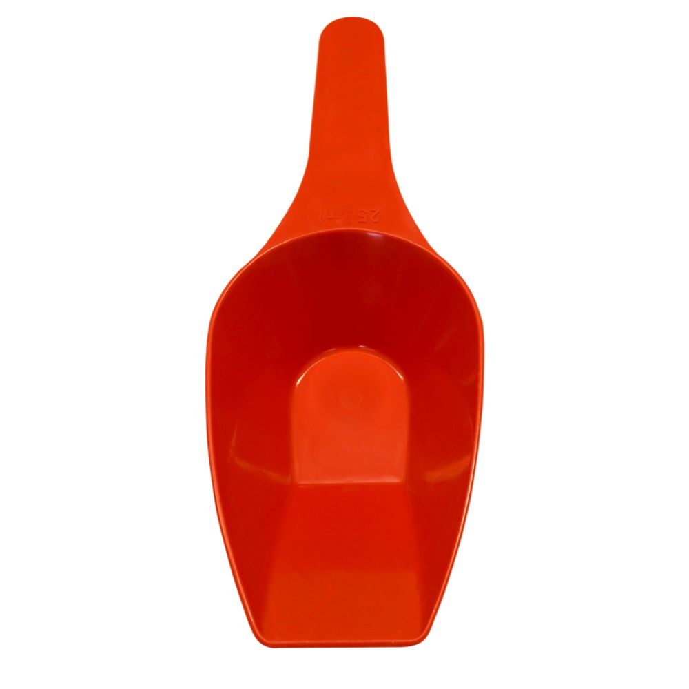Måttskopa, fristående, röd, 260 mm - 250 ml