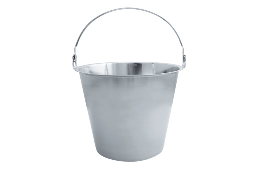 Hink, rostfritt stål, 10 l