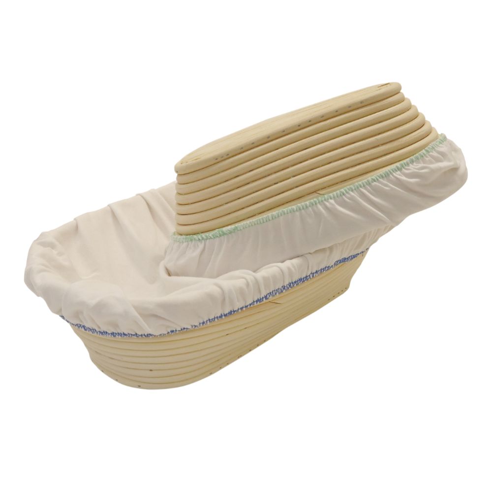 Bomullsöverdrag till rektangulär jäskorg, 140 x 420 mm