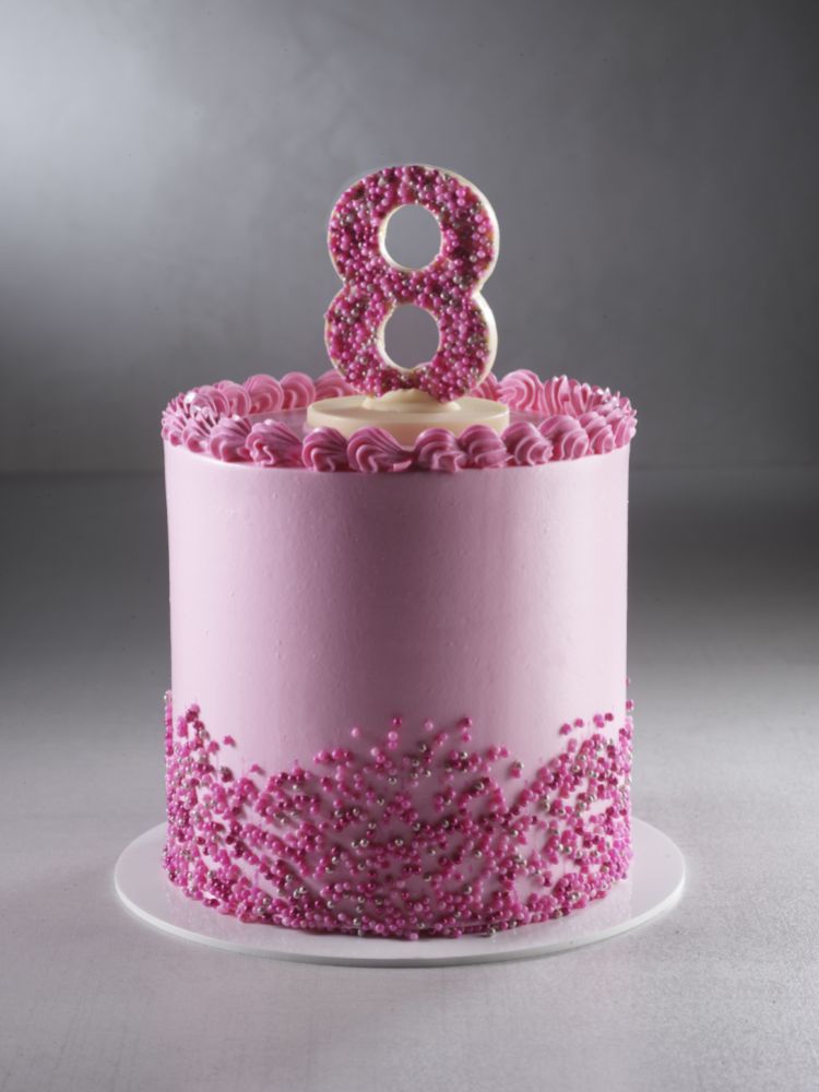 Sockerpärlor, rosa mix, 3 mm (100 g)