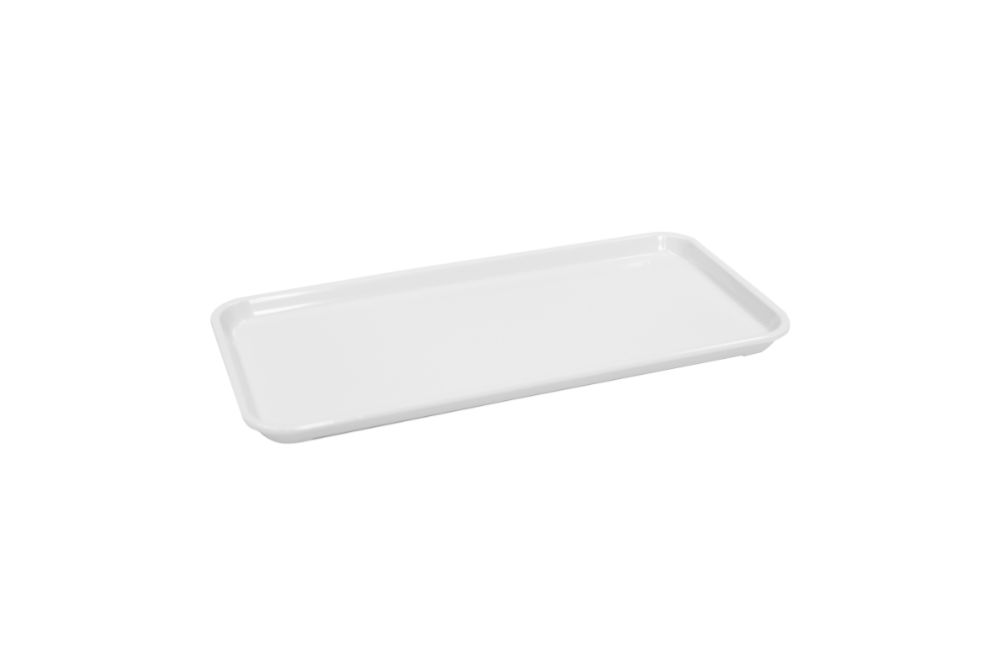 Bricka – rektangulär, vit, 300 x 150 x 17 mm